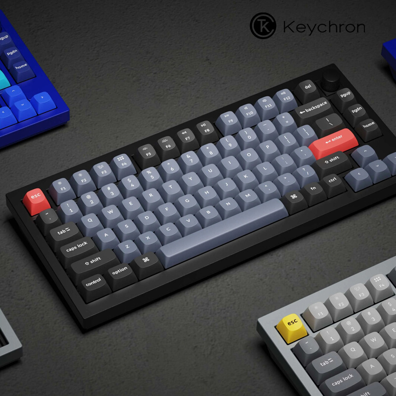 KeychronQ1V2客制化有线机械键盘87键Gasket旋钮QMK改键VIA铝坨坨-图3