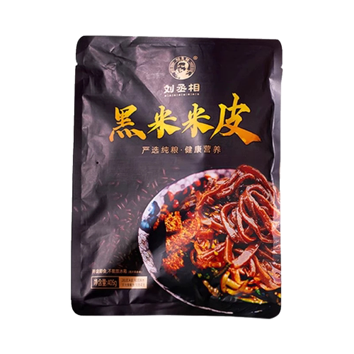 汉中城固黑米面皮405g刘丞相正宗家乡味开袋即食香辣米皮速食宿舍 - 图3
