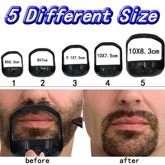 Beard Styling Mold Beard Styling Template Men's Care Comb Sideburns L-angle Beard Trimming Contour Tool