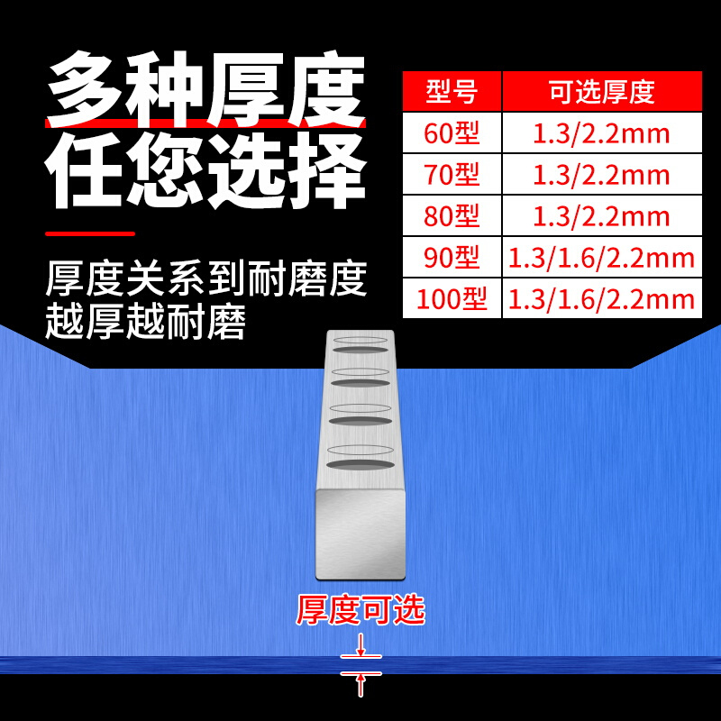 60 70 80 90 100型汽油抹光机刀片电抹子叶片锰钢加厚磨光片包邮 - 图2