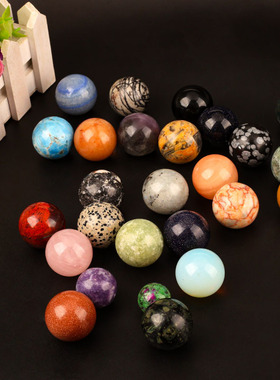 天然水晶球摆件粉红色桌面圆形珠玉石散珠家居摆件水晶玛瑙原石