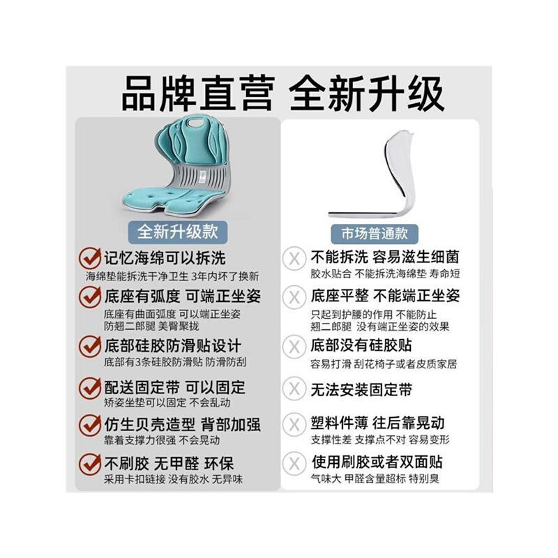 坐姿矫正护腰坐垫靠垫办公室腰靠座椅久坐神器人体工学撑腰座 - 图3