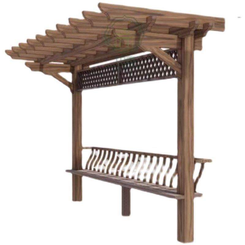 户外葡萄架庭院防腐木单边爬藤架阳台地板花园室外露台碳化木花架,淘宝优惠券,粉丝福利购,淘宝优惠卷