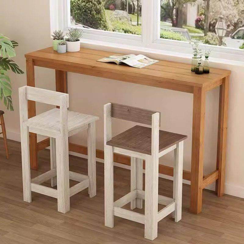 实木长方形窄桌桌子靠墙阳台隔断写字桌简易家用桌椅组合高脚桌子,淘宝优惠券,粉丝福利购,淘宝优惠卷