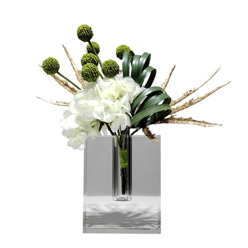 轻奢现代透明水晶花瓶花艺套装样板F间售楼处客厅家居装饰品摆件,淘宝优惠券,粉丝福利购,淘宝优惠卷