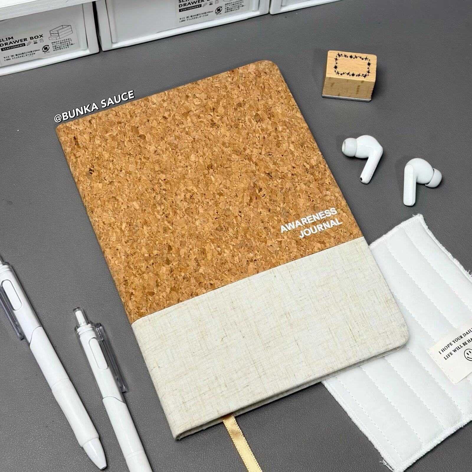 情绪觉察日记本正念疗愈笔记本软木皮A5感恩周计划打卡记录本子,淘宝优惠券,粉丝福利购,淘宝优惠卷