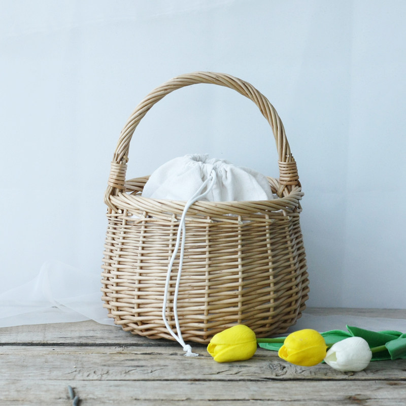 精选藤编柳编手工编织篮水果篮子礼品篮田园风格客厅家居装饰收纳,淘宝优惠券,粉丝福利购,淘宝优惠卷