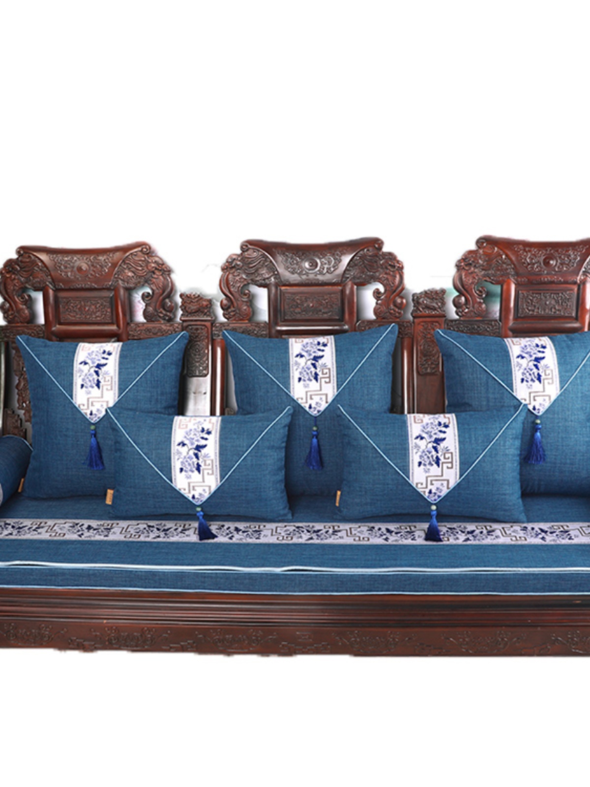 新中式实木沙发垫四季通用高档沙发套罩红木全盖巾沙发盖布可定制