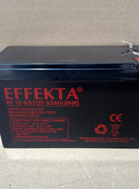 德国EFFEKTA蓄电池BT12-9.5 12V9.5Ah 门禁电梯照明通信UPS直流屏