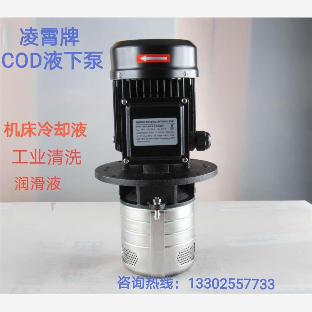 广东凌霄泵业COD2-50T浸入式液下泵机床油泵冷却循环泵-图3