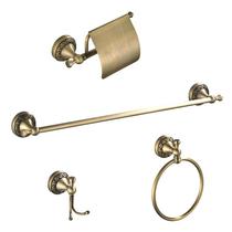 Press Pattern Chassis Material Single Lever Rack Bathroom Hardware Pendant Toilet Paper Rack Towel Ring Hanging Clothes Hook Four Pieces Set To Do