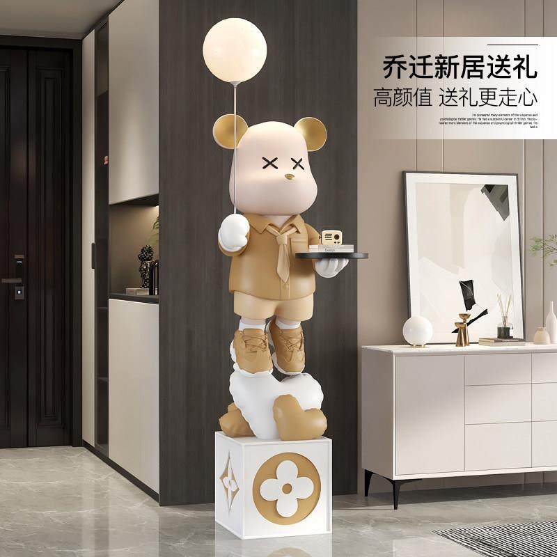卡通暴力熊大型落地摆件客厅玄关电视柜旁网红家居装饰品乔迁礼品,淘宝优惠券,粉丝福利购,淘宝优惠卷