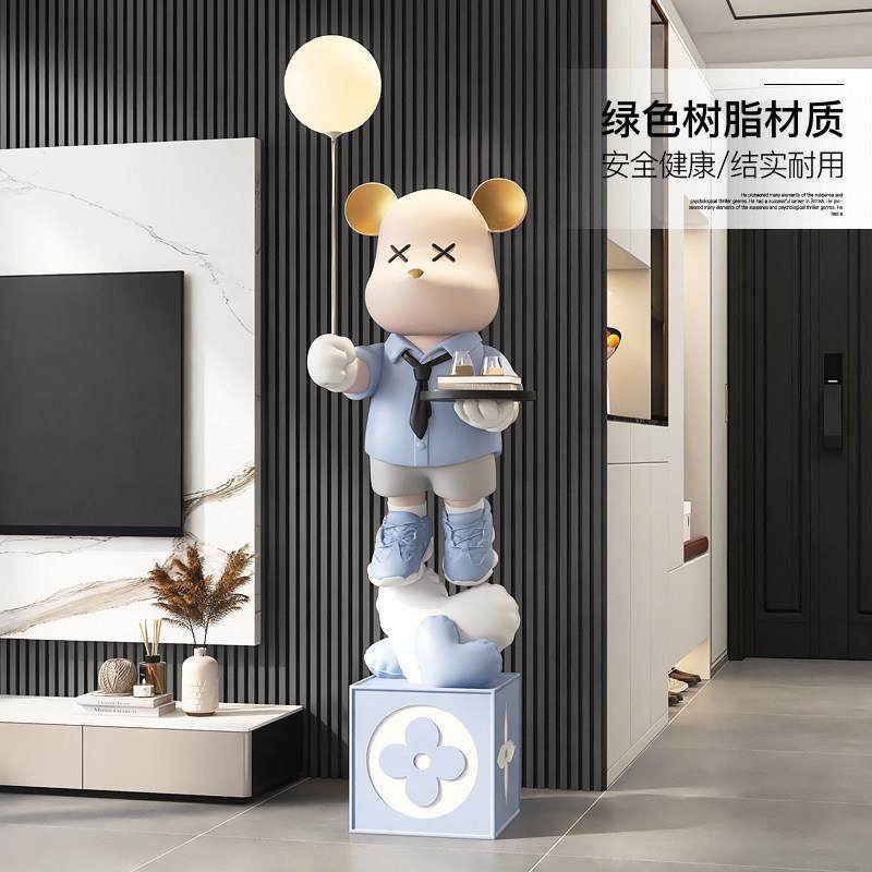卡通暴力熊大型落地摆件客厅玄关电视柜旁网红家居装饰品乔迁礼品,淘宝优惠券,粉丝福利购,淘宝优惠卷