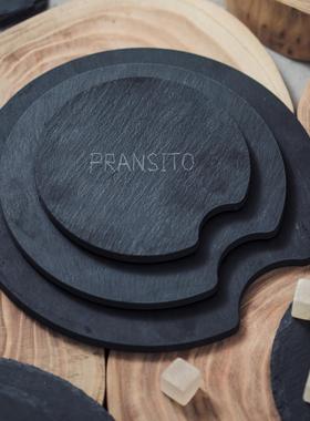 PRANSITO元渡睡叶北欧石托盘洗手台置物香薰水摆件收纳展示烛台盘