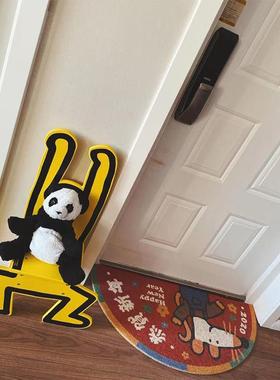 儿童小人椅子学习椅靠墙宝宝椅北欧实木靠背人形椅潮流家具换鞋凳