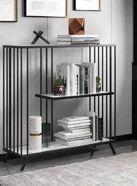 大理石玄关置物架北欧靠墙铁艺玄关台艺术桌子简约现代轻奢墙边桌