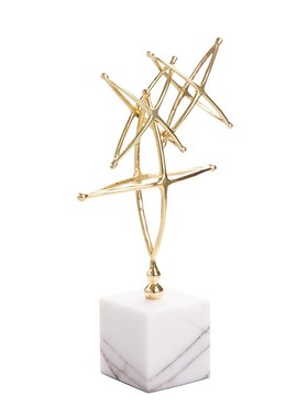 现代新古典家居软装饰品摆件 样板间创意M金属铜艺术品十字星摆件