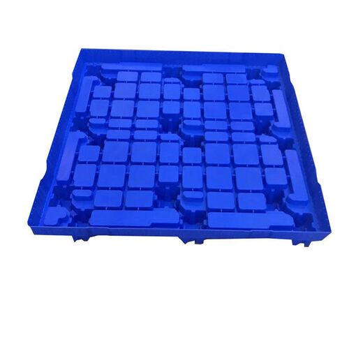 供应九脚型防泄漏卡板货物中转地E台板卡板 塑料运输周转托盘 - 图0