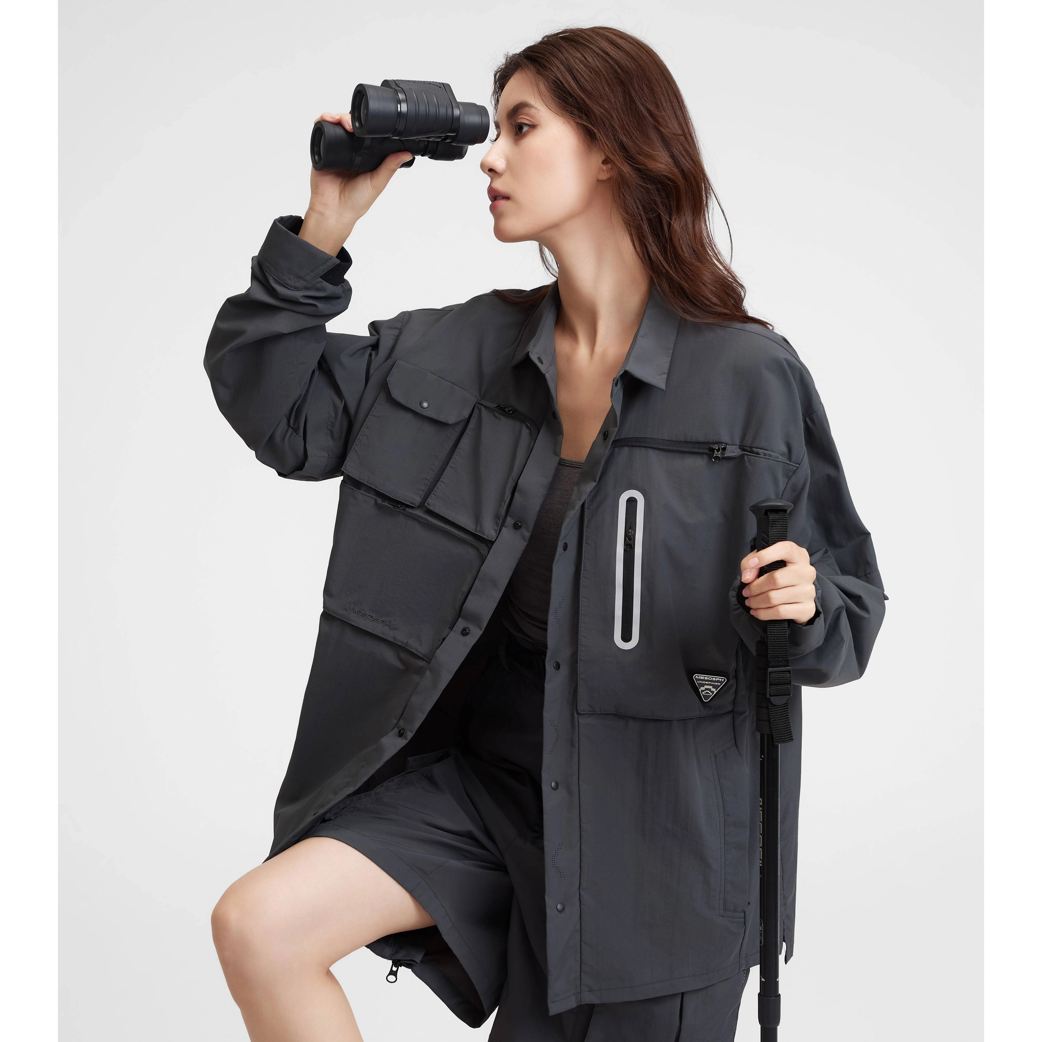 mesosph轻量化立体廓形可拆卸多口袋衬衫 - 图2