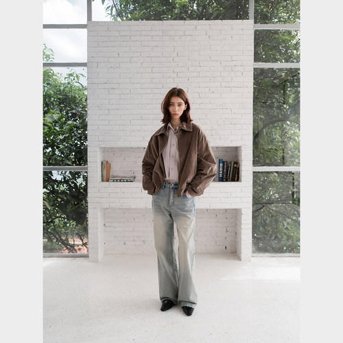 Amicus Animae百年传承日本Kaihara冈山VTG感波纹86浅蓝牛仔裤 - 图1