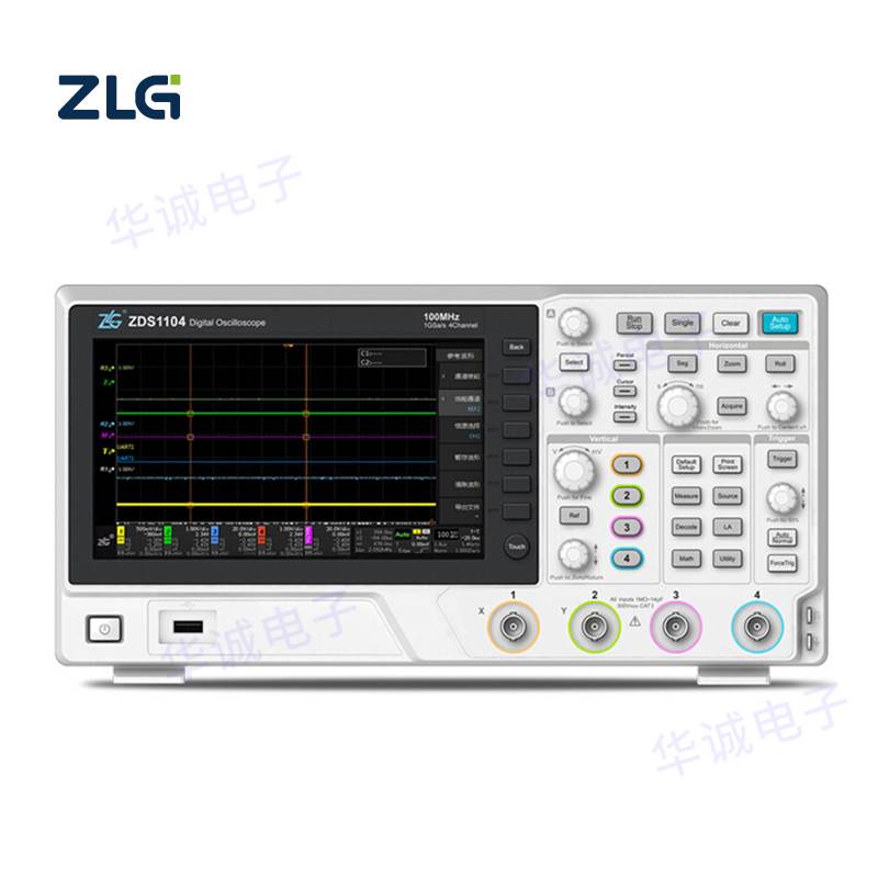 ZLG周立功 四通道数字示波器100M频宽1G采样率7寸触摸彩屏ZDS1104 - 图3