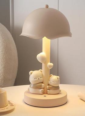创意可爱暴力熊卧室床头台灯摆件轻奢高级感小夜灯装饰生日礼物女