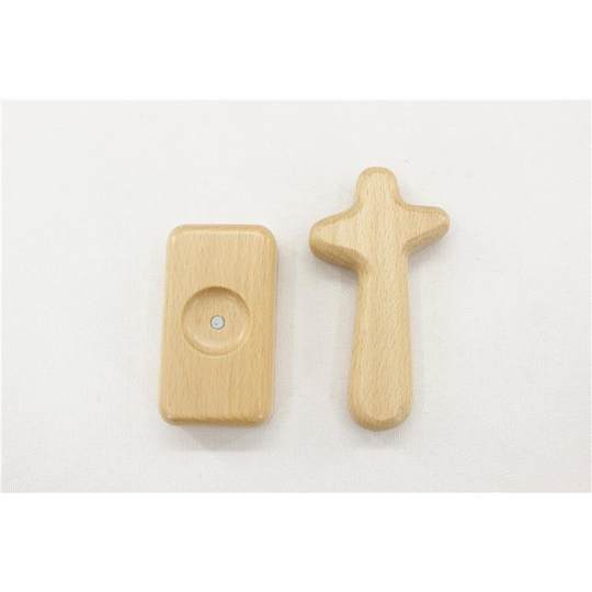 木质十字架摆件实木12cm高教礼品工艺礼品摆饰桌摆摆件手握生日探