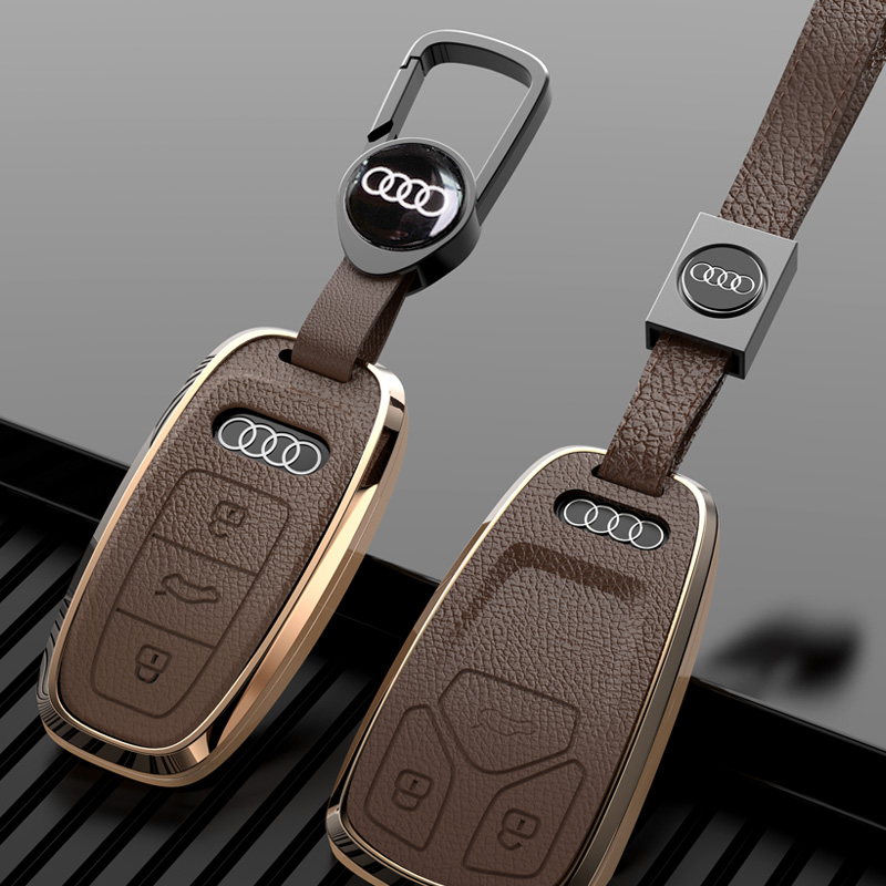 适用于奥迪a6l钥匙套a4l车钥匙壳q5l a7 a8 Gq7 q8 a5 q3 a3 q2l - 图0