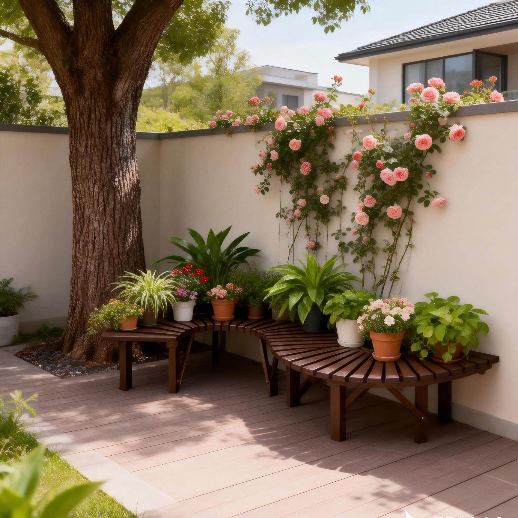 圆形围树花架凳子座椅户外防腐木花架树椅凳子实木庭院花盆架子,淘宝优惠券,粉丝福利购,淘宝优惠卷