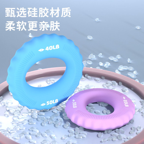 新款握力圈男女锻练臂肌硅胶握力器康复训练恢复手指力量健身器材 - 图2