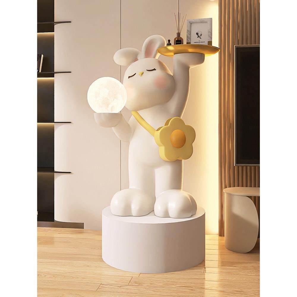 兔子落地灯摆件大型网红客厅沙发边电视柜家居装饰品乔迁新居礼品,淘宝优惠券,粉丝福利购,淘宝优惠卷