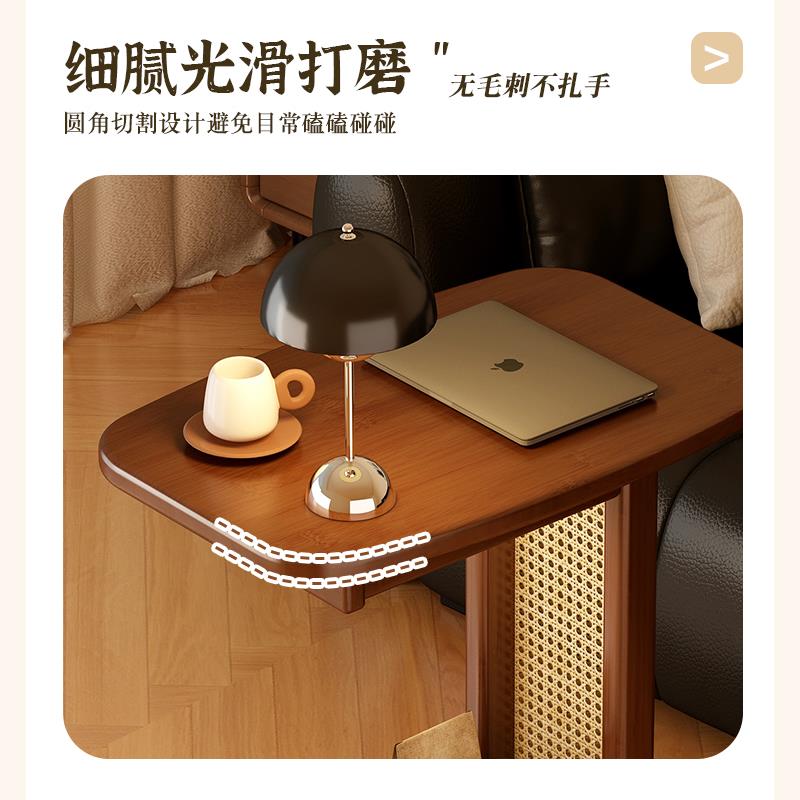 中古小推车客厅家用茶几沙发边几多功能置物架多层收纳架移动推车 - 图1