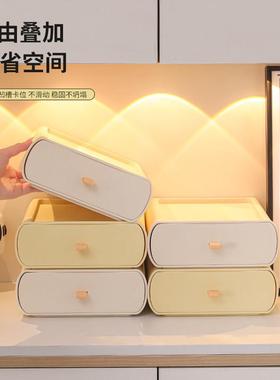 入户玄关收纳盒置物架摆件桌面放钥匙口罩抽屉盒进门口鞋柜装饰品