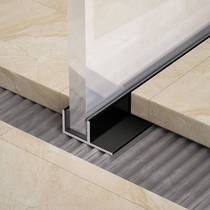 Toilet aluminum alloy F type slot partition shower room embedded glass slot U type wrapping strip tile collection edge strip