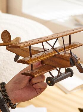 怀旧复古飞机摆件家居饰品客厅酒柜电视柜书房桌面软装摆设工艺品