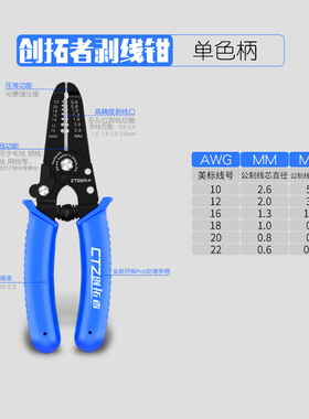多功能剥线钳器电缆剪刀剪压线拨线钳电工工具剥皮扒皮钳子拔线刀