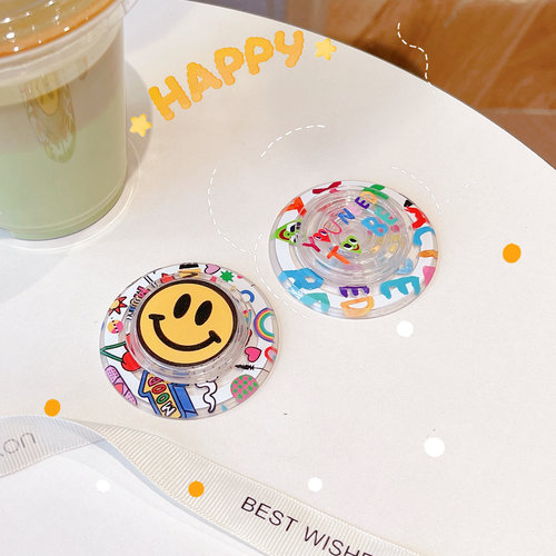 【MagSafe系列】多彩心情贴纸可爱少女磁吸手机气囊折叠伸缩支架 - 图0