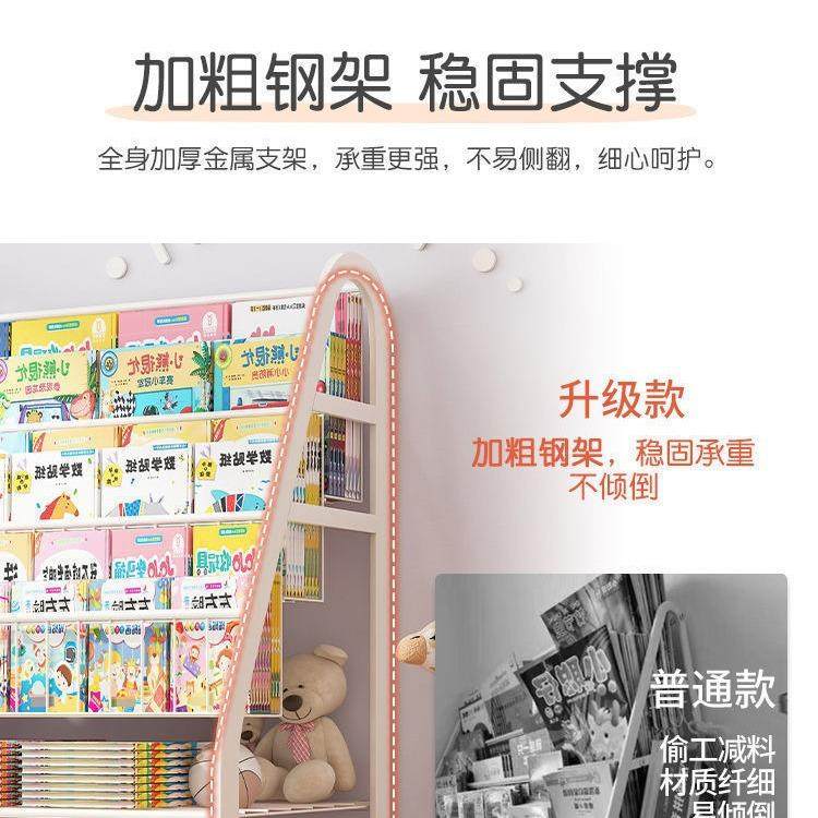 儿童书架家用绘本架阅读区移动玩具收纳架简易宝宝书柜置物架落地,淘宝优惠券,粉丝福利购,淘宝优惠卷