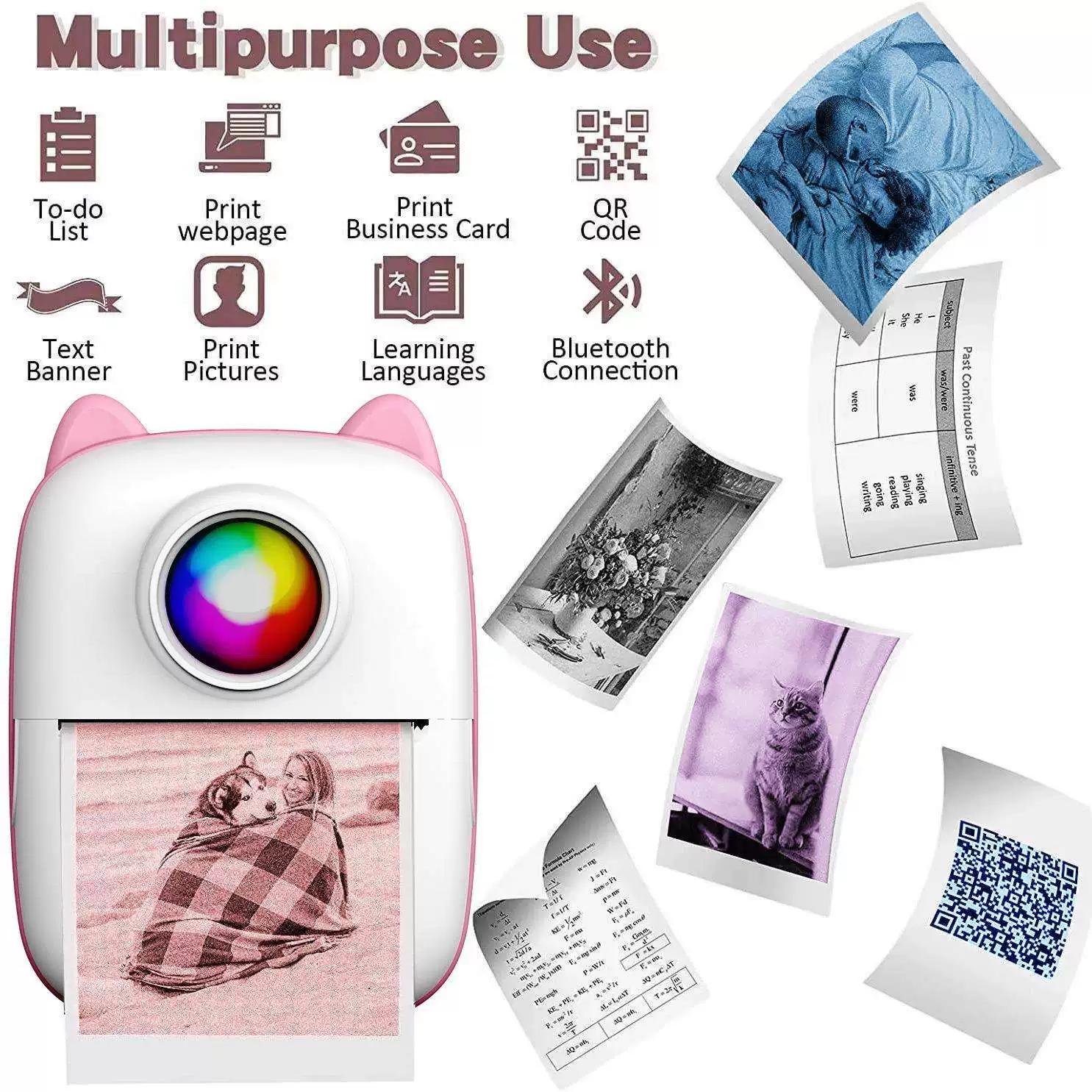 (Cross-border trading), small handheld printer, photo, note, bluetooth
