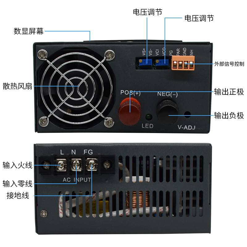 大功率开关电源直流12V24V36V48V1000W1200W1500W2000W50A60A100A-图1