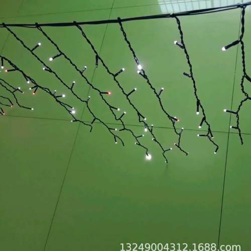 LED冰条灯窗帘灯瀑布灯网灯装饰星星灯串节日彩灯泡壳灯串 - 图1