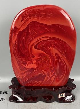 天然奇石原石摆件南非鸡血红碧玉玛瑙石家居厅堂会所风水布景石头