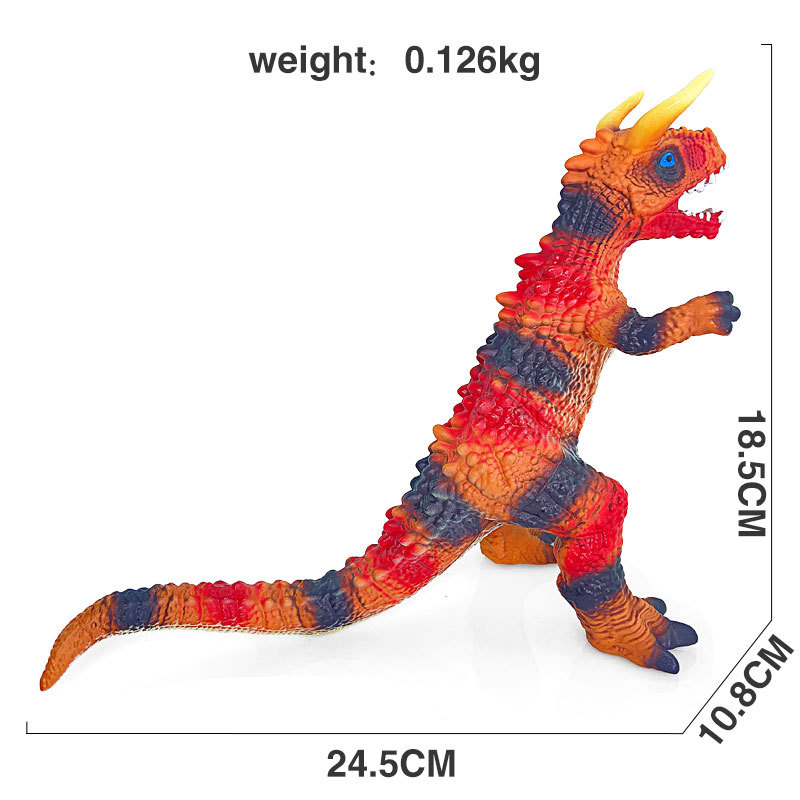 包邮7-8英寸软胶仿真搪胶动物电子发声牛龙食肉牛龙模型恐龙玩具 - 图1