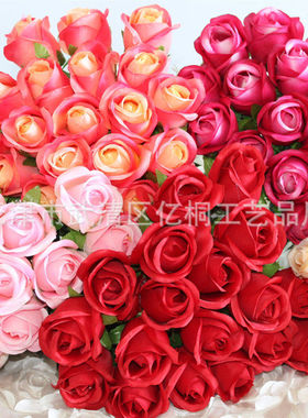 玫瑰花仿真花摆件客厅假花干花婚庆花束餐桌花绢花桌面花轻奢摆设