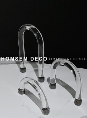 现代家居软装透明拱门几何摆件售C楼处样板间客厅书房简约桌面摆