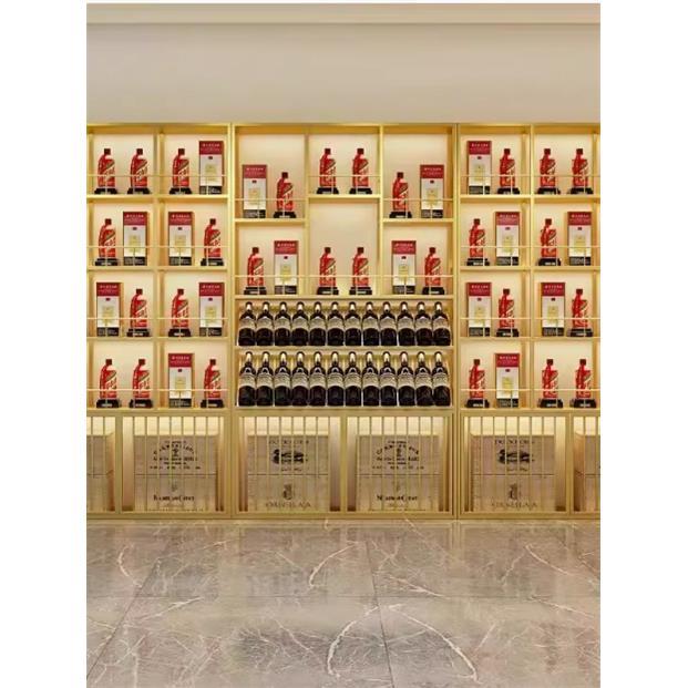 铁艺定制商用酒柜酒架酒吧红酒斜放架靠墙落地烟酒店酒展示架 - 图0