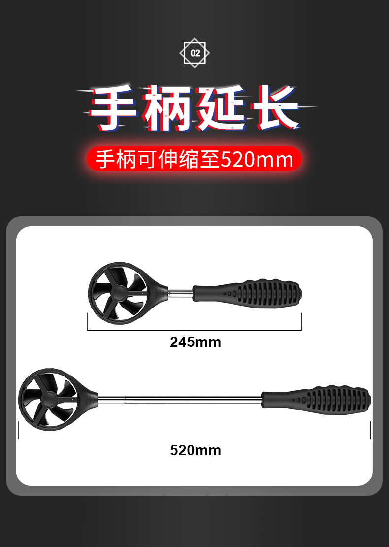 香港希玛AS8336/AS8556叶轮式风速仪风速风温风量仪45m/s风速计-图0