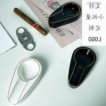 Portable poo European snow eggplant Grey Vat Individuality Creative Single Trough ceramic Smoky Ashtray Mini home Snow Smoke vat