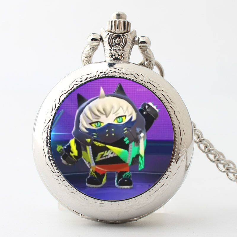 蛋仔派对儿童挂表项链时钟手表女孩机甲钟表挂链卡通吊坠怀表男孩