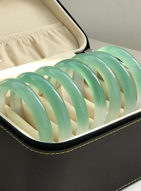 清玉缘天然玛瑙手镯女款半山半水冰透玉镯女远山黛玉髓冰种非翡翠